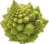 romanesco, לחתוך אנכית לפרחים או פרוסות עבות