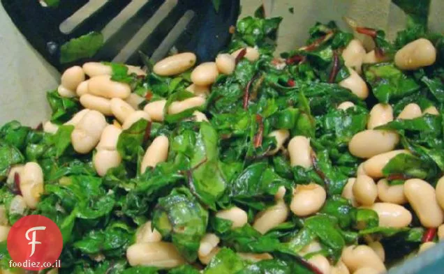 Chard שווייצרי חריף & שעועית