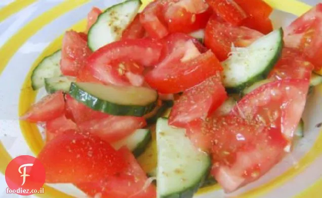 מלפפון מרענן, סלט עגבניות וליים