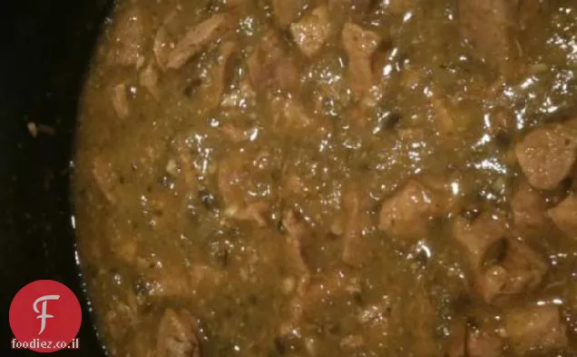צ'ילי ורדה אותנטי (בשר חזיר ונזיד Tomatillo ירוק)
