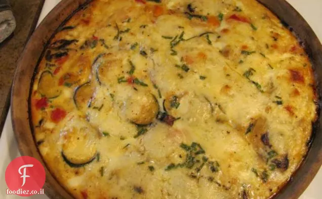ירקות קלויים וקיש Gruyere