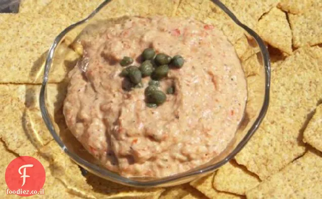 בצל קרמל וממרח שמנת חמוצה