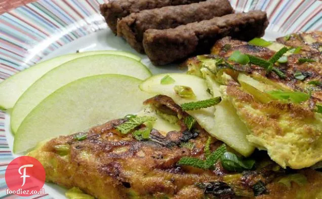 פריטטה תפוחים וכרישה
