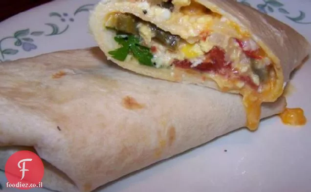 טאקו ארוחת בוקר של Nopalitos Con Huevos