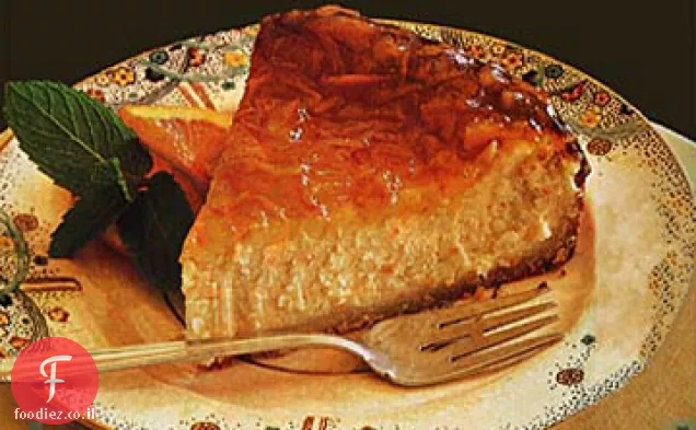 עוגת גבינה הדרים עם זיגוג ריבה