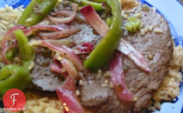 סטייקים מזוגגים עם פלפל