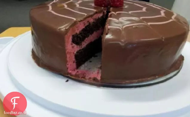 עוגת מוס פטל שוקולד