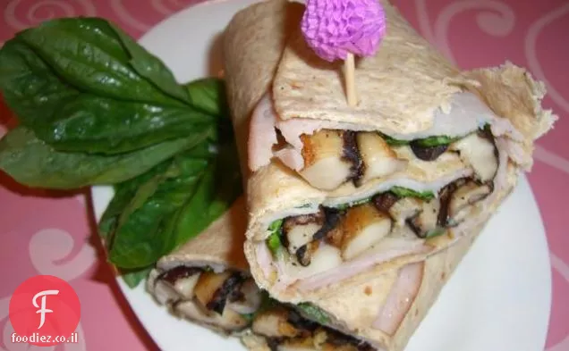 ג'ינג'ר Shiitake בזיליקום טורקיה לעטוף