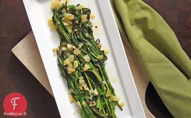 שן הארי שום מטוגן ירקות עם Pancetta