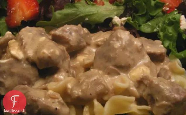 בשר בקר מבושל איטי Stroganoff