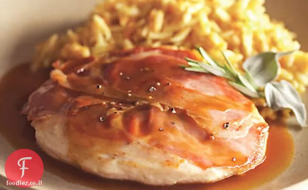 עוף Saltimbocca עם רוטב לימון