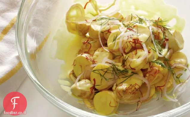 סלט תפוחי אדמה עם שמיר לימון-זעפרן מתכון ויניגרט