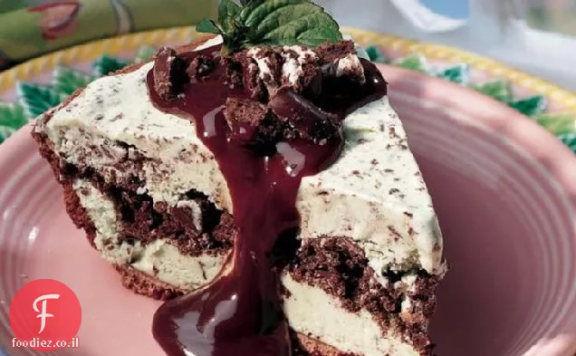 עוגת גלידת פצפוצי שוקולד מנטה