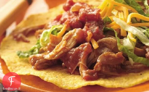 Tostadas עוף מקסיקני בישול איטי