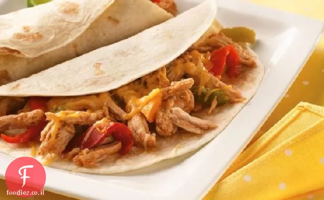 בישול איטי משך Fajitas חזיר