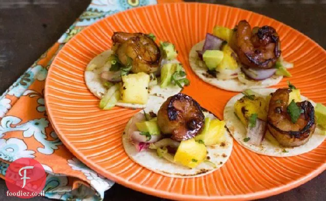 מיני אננס רום שרימפס Tostadas