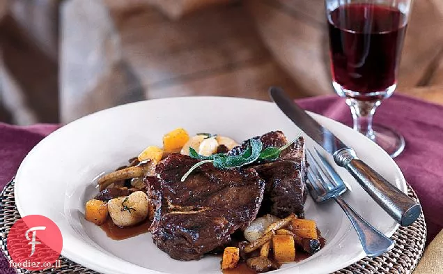 Grilled Lamb Chops with Red Wine Pan Sauce