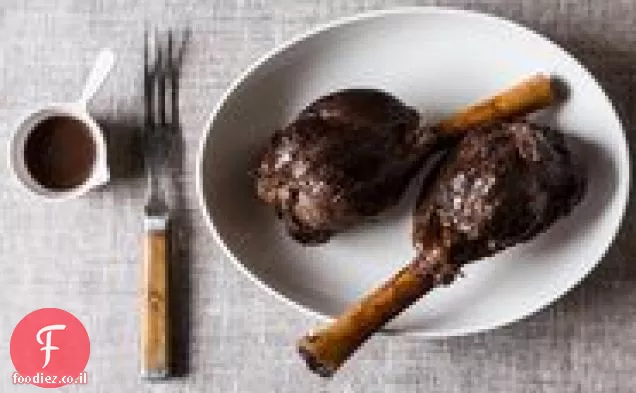 Homeric Leg Of Lamb With Blood Orange Glaze, Fregola, Feta And