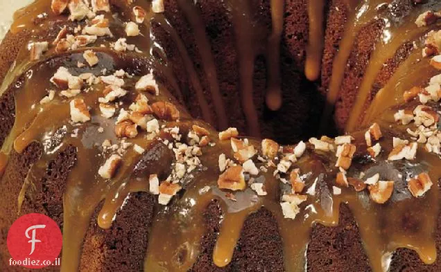 עוגת שוקולד-קרמל-אגוז