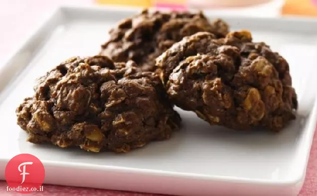 עוגיות שיבולת שועל עם שוקולד כפול