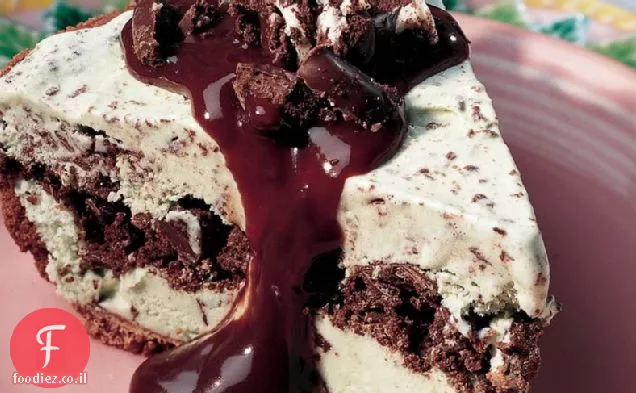 עוגת גלידת פצפוצי שוקולד מנטה (מצית )