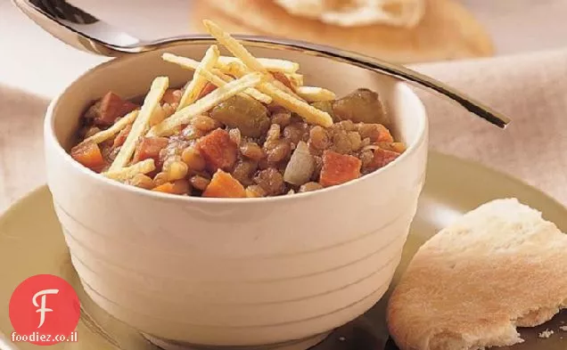 תבשיל בשר חזיר ועדשים איטי