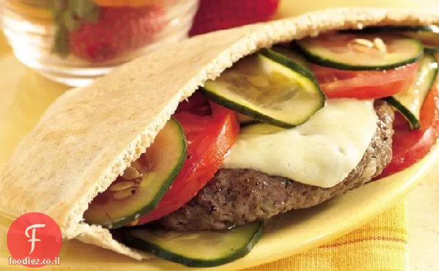 המבורגרים Havarti בגריל בפיתות