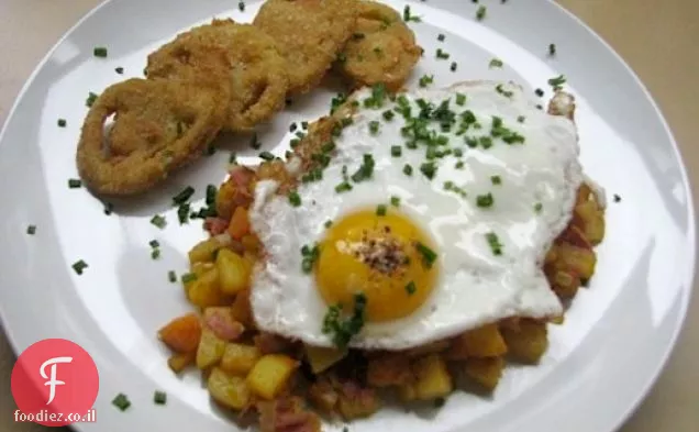 בראנץ ' ראשון: דלעת, Pancetta וחשיש תפוחי אדמה