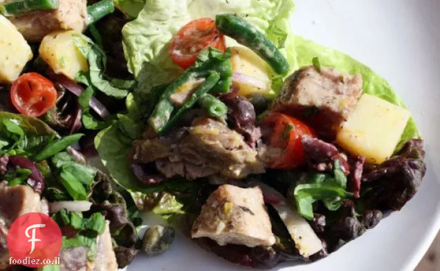 כוסות חסה טונה Niçoise נדיר