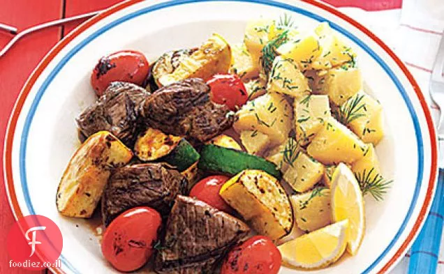 Sirloin-קבב ירקות עם זיגוג בלסמי