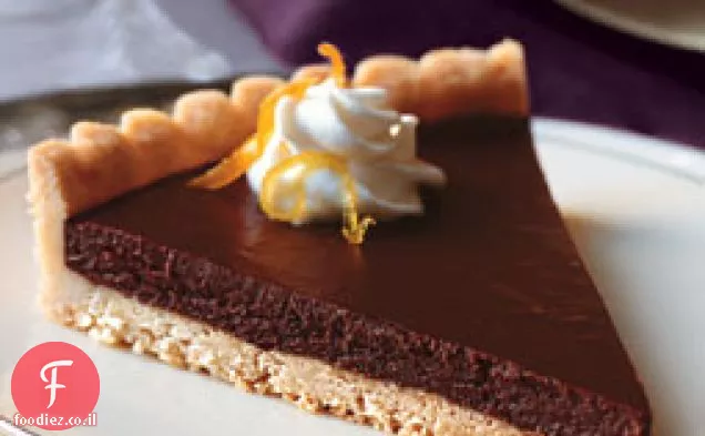 עוגת שוקולד-הדר מרירה עם קצפת יסמין