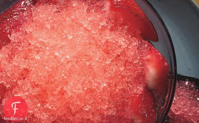 אבטיח Granita עם תותים זנגביל