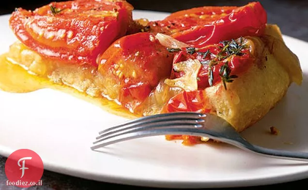 טאטין עגבניות וקרמל בצל טארט tatin