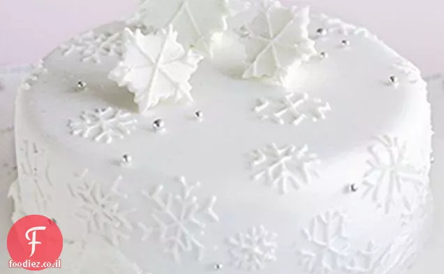 עוגת פתית שלג נוצצת