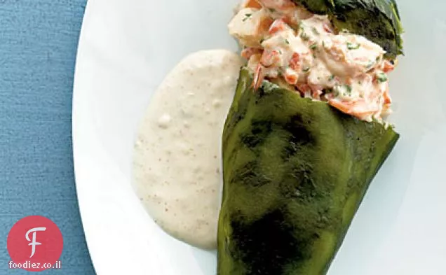 Poblanos ממולא גבינה ושרימפס