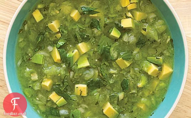 מרק אבוקדו מקסיקני Tomatillo