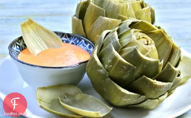 איולי פלפל אדום קלוי וארטישוקים מאודים