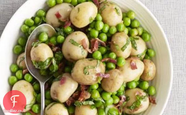 אפונה, pancetta & סלט תפוחי אדמה