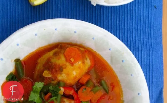 Pollo Guisado a la Jardinera (עוף צלוי עם ירקות)