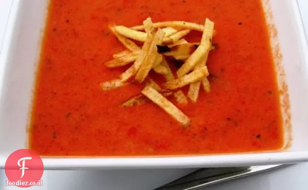 מרק עגבניות ופלפל קלוי (Sopa de Tomate y Pimentón)