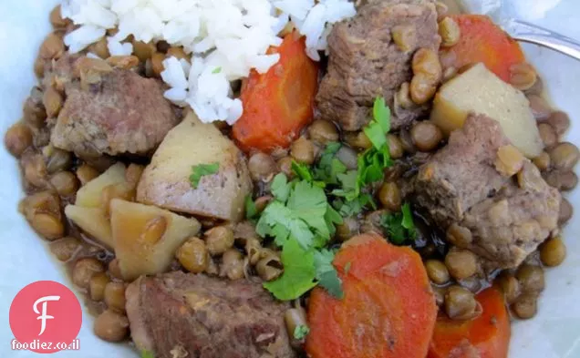 תבשיל עדשים ובשר בקר (Estofado de Lentejas con carne)