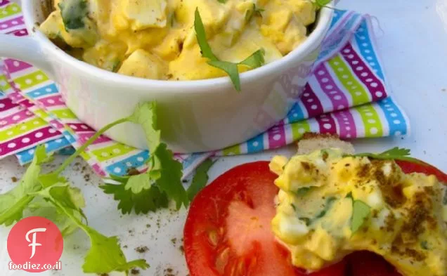 סלט כמון וכוסברה (Ensalada de Huevo con Comino y Cilantro)