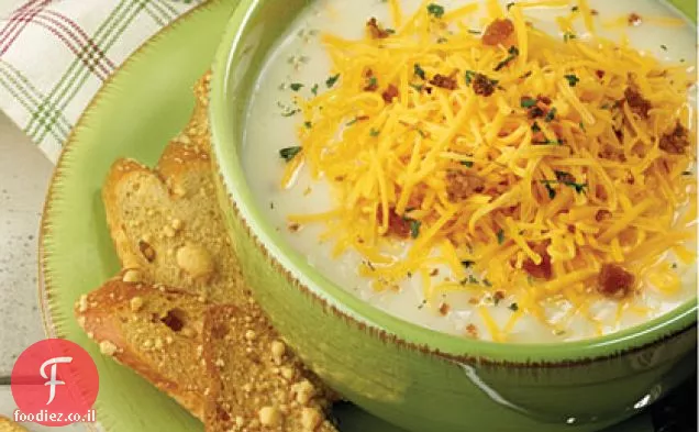 תפוחי אדמה אפויים-מרק צ'דר