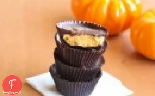 דלעת עוגת גבינה שוקולד כוסות