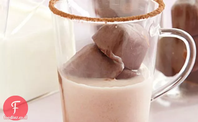 חלב עם קוביות קרח שוקולד חם