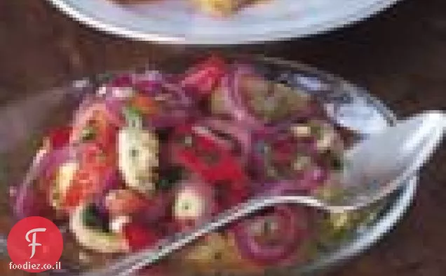 סלט חצילים עם בצל ופלפלים (escalivada)
