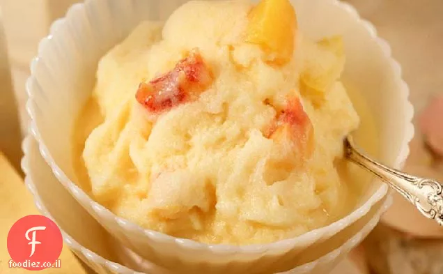 גלידת אפרסק תוצרת בית
