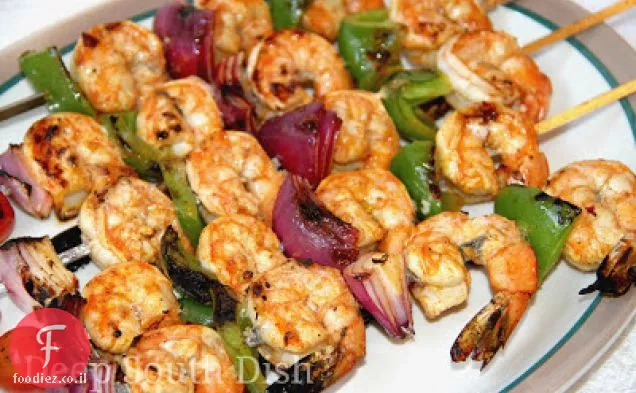 שיפודי שרימפס צלויים Cajun