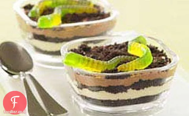 כוסות עפר או חול (Parfaits פודינג Oreo)