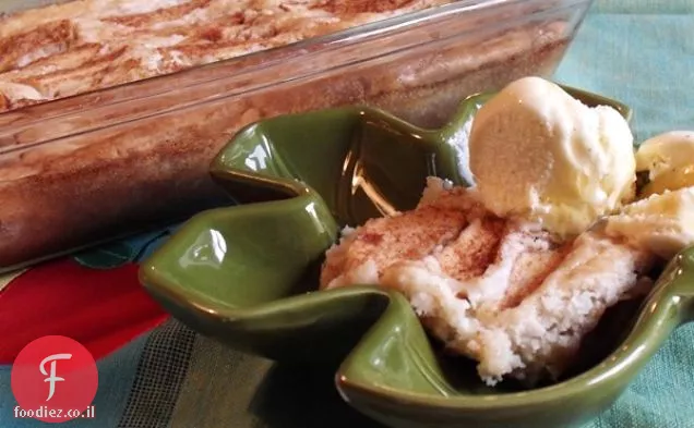 עוגת פודינג תפוחים קרמל ללא חלב